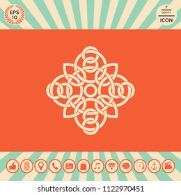 Traditional geometric oriental arabic pattern - Logo. Element for your design