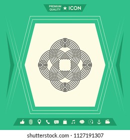 Traditional geometric oriental arabic pattern. Element for your design, logo