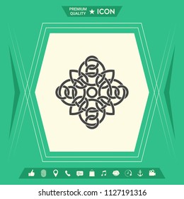 Traditional geometric oriental arabic pattern - Logo. Element for your design