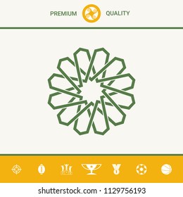 Traditional geometric oriental arabic pattern. Element for your design. Logo