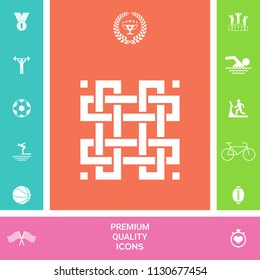 Traditional geometric oriental arabic pattern. Element for your design. Logotype