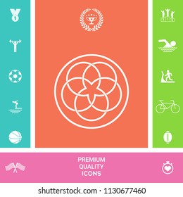 Traditional geometric oriental arabic pattern. Logo. Element for your design