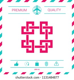 Traditional geometric oriental arabic pattern. Element for your design - Logo