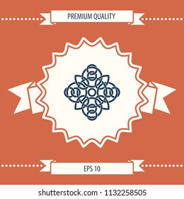 Traditional geometric oriental arabic pattern - Logo. Element for your design