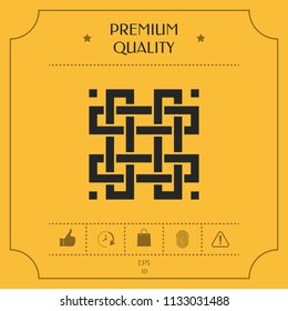 Traditional geometric oriental arabic pattern. Element for your design. Logotype