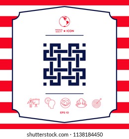 Traditional geometric oriental arabic pattern. Element for your design. Logotype