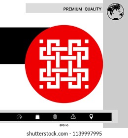 Traditional geometric oriental arabic pattern. Element for your design. Logotype
