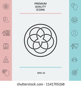 Traditional geometric oriental arabic pattern. Logo. Element for your design