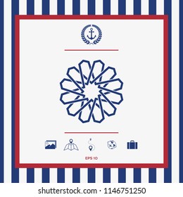 Traditional geometric oriental arabic pattern. Element for your design. Logo
