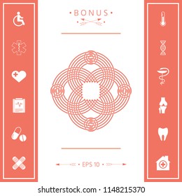 Traditional geometric oriental arabic pattern. Element for your design, logo