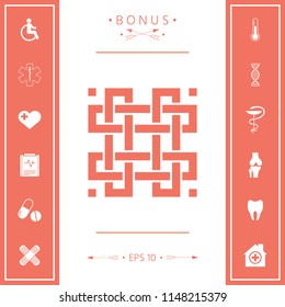 Traditional geometric oriental arabic pattern. Element for your design. Logotype