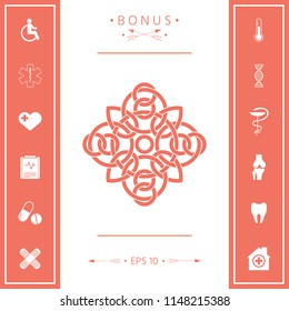Traditional geometric oriental arabic pattern - Logo. Element for your design