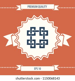 Traditional geometric oriental arabic pattern. Element for your design - Logo