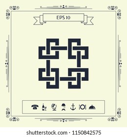Traditional geometric oriental arabic pattern. Element for your design - Logo