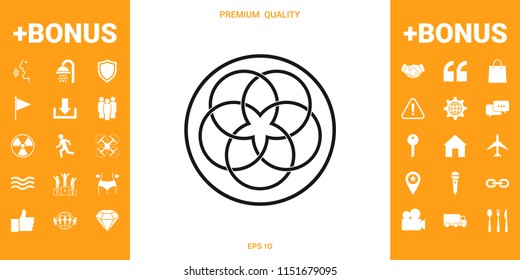 Traditional geometric oriental arabic pattern. Logo. Element for your design