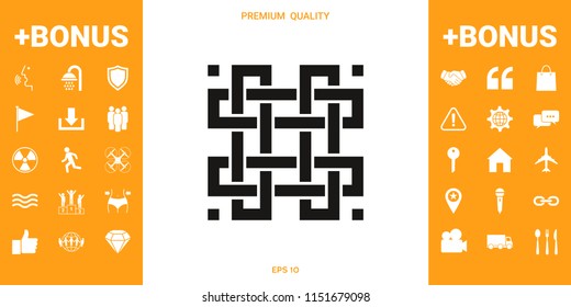 Traditional geometric oriental arabic pattern. Element for your design. Logotype