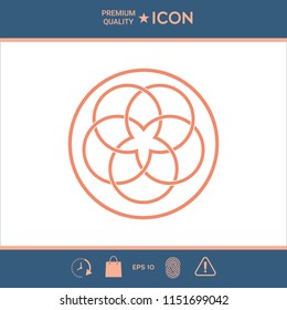 Traditional geometric oriental arabic pattern. Logo. Element for your design