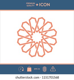 Traditional geometric oriental arabic pattern. Element for your design. Logo
