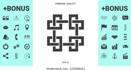 Traditional geometric oriental arabic pattern. Element for your design - Logo