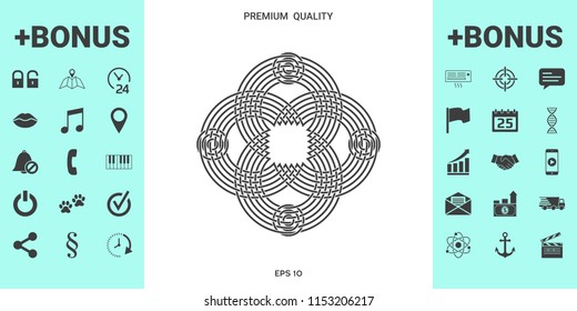 Traditional geometric oriental arabic pattern. Element for your design, logo