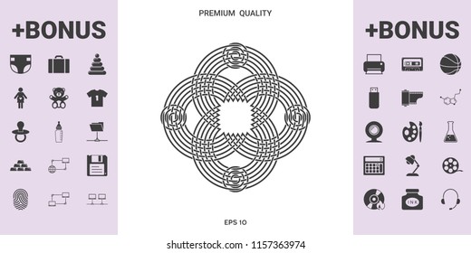 Traditional geometric oriental arabic pattern. Element for your design, logo