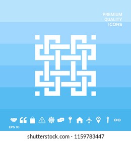 Traditional geometric oriental arabic pattern. Element for your design. Logotype