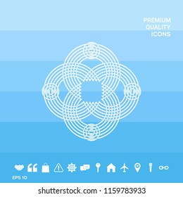 Traditional geometric oriental arabic pattern. Element for your design, logo