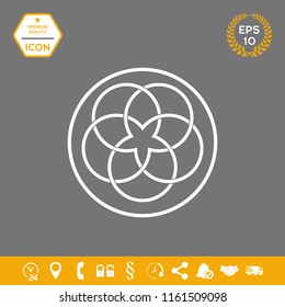 Traditional geometric oriental arabic pattern. Logo. Element for your design
