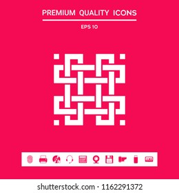 Traditional geometric oriental arabic pattern. Element for your design. Logotype