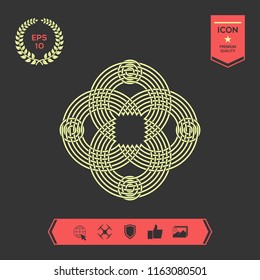 Traditional geometric oriental arabic pattern. Element for your design, logo