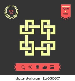 Traditional geometric oriental arabic pattern. Element for your design - Logo