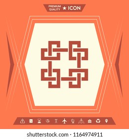 Traditional geometric oriental arabic pattern. Element for your design - Logo