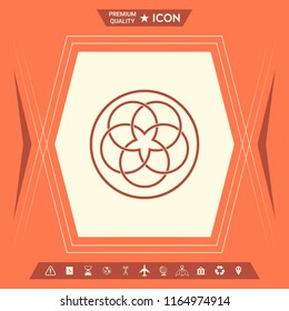 Traditional geometric oriental arabic pattern. Logo. Element for your design