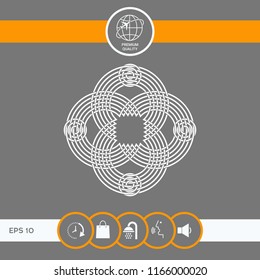 Traditional geometric oriental arabic pattern. Element for your design, logo