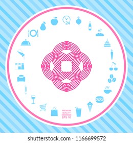 Traditional geometric oriental arabic pattern. Element for your design, logo