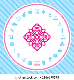Traditional geometric oriental arabic pattern - Logo. Element for your design