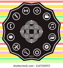 Traditional geometric oriental arabic pattern. Element for your design, logo