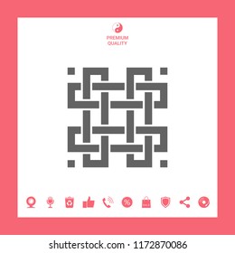 Traditional geometric oriental arabic pattern. Element for your design. Logotype