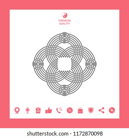 Traditional geometric oriental arabic pattern. Element for your design, logo