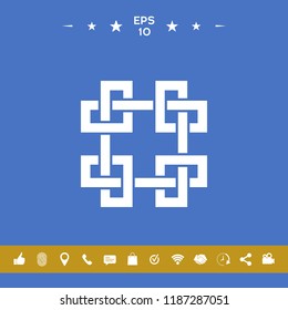Traditional geometric oriental arabic pattern. Element for your design - Logo