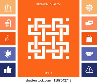 Traditional geometric oriental arabic pattern. Element for your design. Logotype