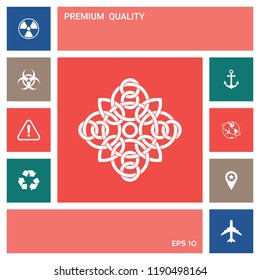 Traditional geometric oriental arabic pattern - Logo. Element for your design