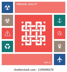 Traditional geometric oriental arabic pattern. Element for your design. Logotype