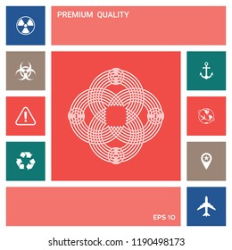 Traditional geometric oriental arabic pattern. Element for your design, logo