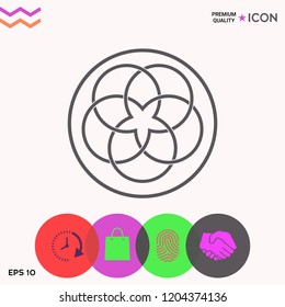 Traditional geometric oriental arabic pattern. Logo. Element for your design