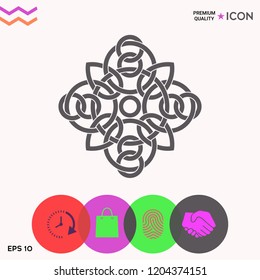 Traditional geometric oriental arabic pattern - Logo. Element for your design