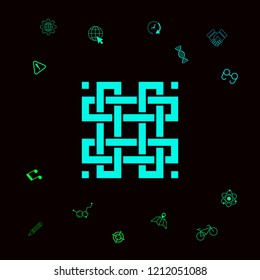 Traditional geometric oriental arabic pattern. Element for your design. Logotype