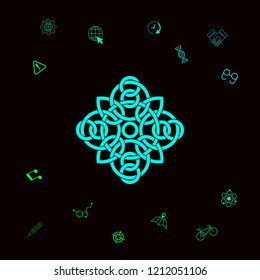 Traditional geometric oriental arabic pattern - Logo. Element for your design