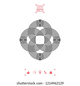 Traditional geometric oriental arabic pattern. Element for your design, logo