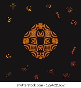Traditional geometric oriental arabic pattern. Element for your design, logo